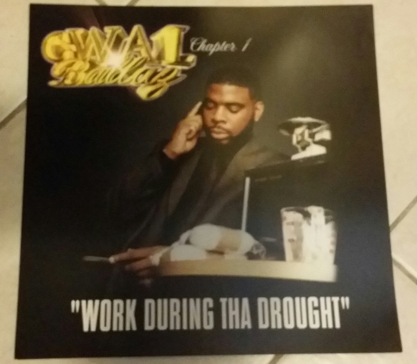 Traxster - Cwall Ballaz -Work during the Drought 12x12 poster Flat