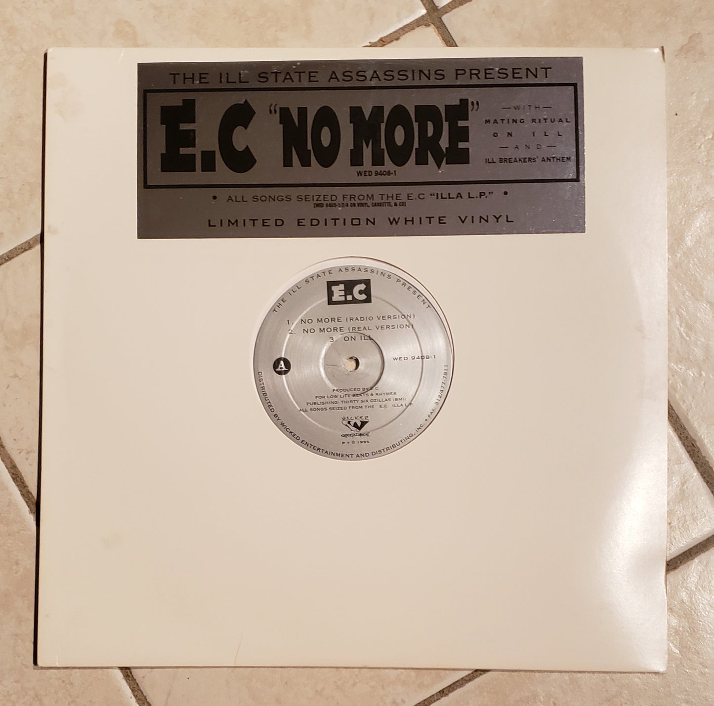 E.C Illa - No More / On ill 12" White Vinyl