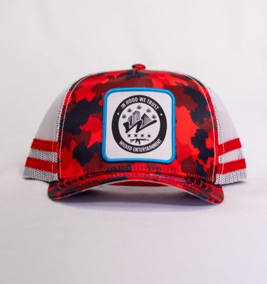 In Hood We Trust - Trucker Hat - Red Camo